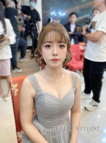 台中新娘秘書Kelly |美甲|美睫|育髮|紋繡 - 伴娘妹妹甜美妝髮