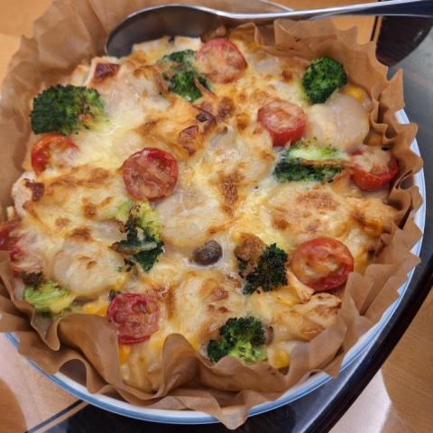 廖芸禾 - 焗烤干貝蔬菜