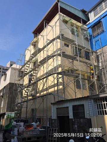 邑光防水隔熱工程 - 前鎮民宅外牆鷹架施工（施作前照片）