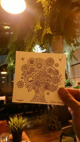 吳慶璘 - 吳老師耐心創作的  禪繞畫作