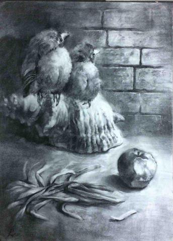 郭憶賢 - 炭筆作品