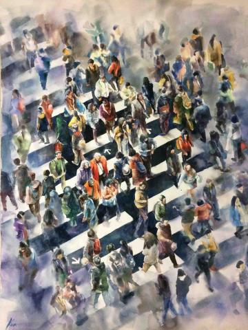 郭憶賢 - 水彩作品 曾獲得校內第一名