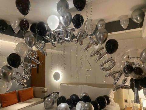 朱比特藝術工作坊（三重分店） - 飯店房間生日佈置（漂浮拱門）