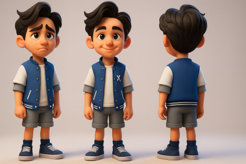 Pup-AI｜AI影像工作室 - AI人物設定圖（動畫前置）