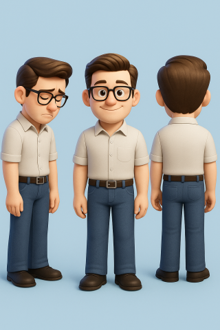 Pup-AI｜AI影像工作室 - AI人物設定圖（動畫前置）