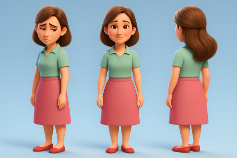 Pup-AI｜AI影像工作室 - AI人物設定圖（動畫設定圖）