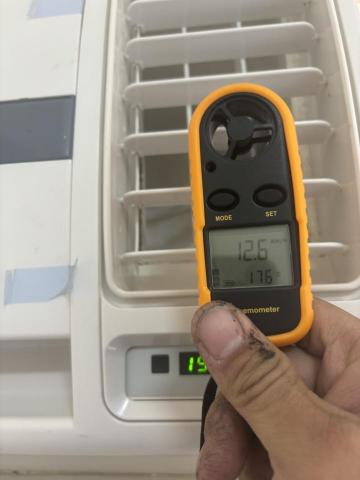 黃炳睿 - 保養後試機，溫度及風量檢測