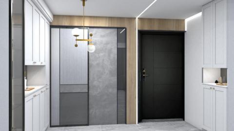 温幍室內裝修個人工作室 - 南區玄關+廚房3D