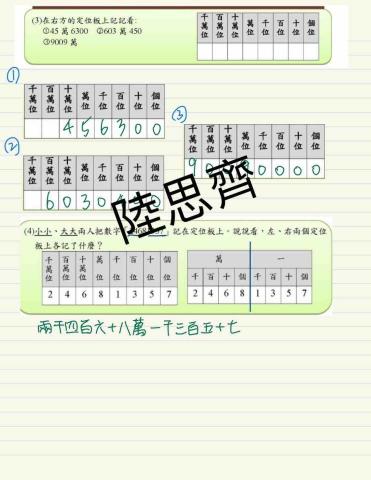 陸思齊 - 線上小四 上課過程