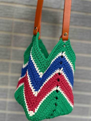 鉤癮&middot;handmade - 日本菜籃子-茄芷袋