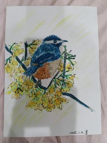 手繪工作室-玉芳陳 - 作品：動物畫-
手工繪畫-水彩
13.5*19.5cm