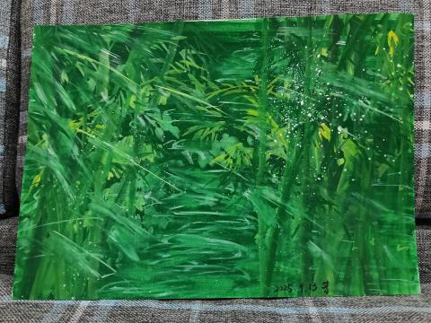 手繪工作室-玉芳陳 - 作品：秘境-
用人體彩繪原料-手工繪畫
30*21cm