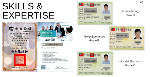 陳明楷 - 個人經歷與證照