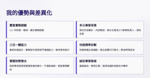 張宜惠 - 我的優勢與差異化