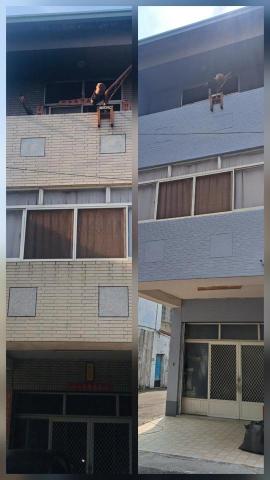 FRP玻璃纖維防水、室內外防水、內外牆油漆、仿石漆、侷限空間 - 大里 外牆防水（客人選色）