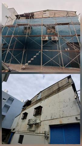 FRP玻璃纖維防水、室內外防水、內外牆油漆、仿石漆、侷限空間 - 苗栗頭份 老屋外牆防水整修