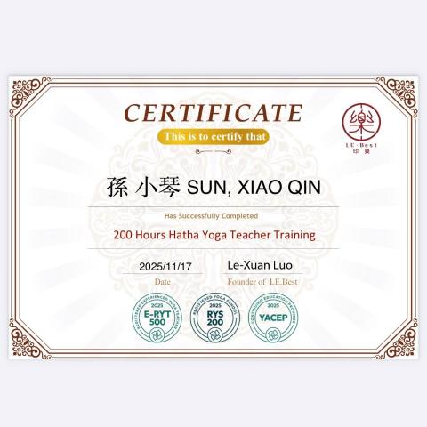 造橋線上瑜珈老師推薦孙小琴