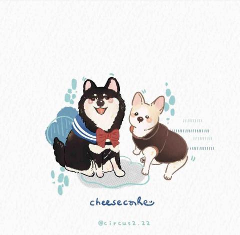 芝士蛋糕在畫畫 - 寵物似顏繪