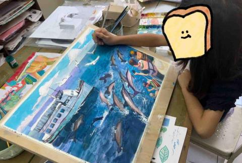 張書瑋 - 比賽教學 學生首次參賽作品獲得美展佳作