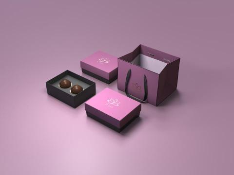 張芸嘉 - 巧克力品牌 包裝3D建模