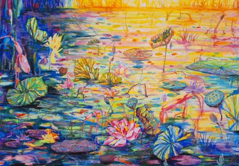 顏毓聆 - 蠟筆風景畫