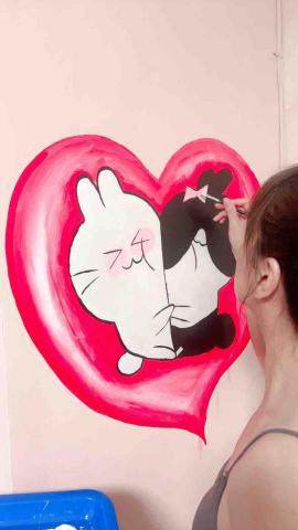 NA LA LUI - 兔子繪畫牆面