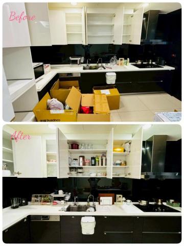 左手的室野 - 新家上架：由於之前已請整理師協助減量，這次自行打包，讓整理師配置空間更符合需求。