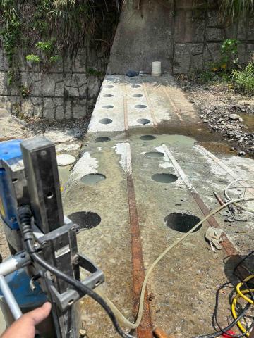 宏御企業社 - 新竹玉峰大橋攔沙壩立柱鑽孔工程