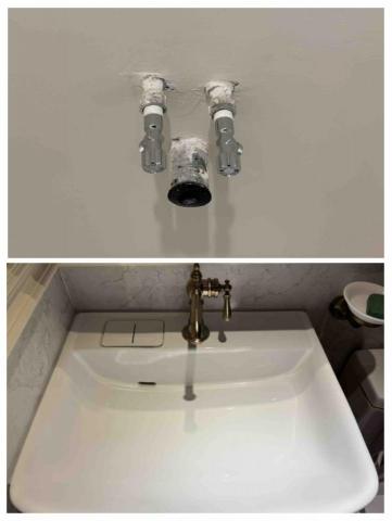 阿榮師父水電工程 - 12/3 換一組三角凡爾
       台面刮除 重打速利康