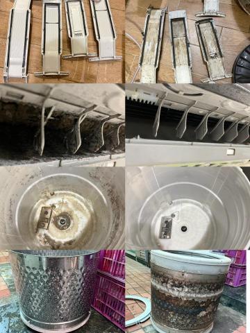 衘風淨水 - 日常看不見的藏污納垢，其實比你想像的還驚人！
客戶反映：衣服越洗越有味道、洗不乾淨、甚至有黑點。
我們到現場拆開後發現 ⬇️

? 翼板、濾網卡滿厚重污垢
? 內桶黏附泡泡垢＋陳年污漬
? 外桶布滿黴垢、油垢、水垢層層堆疊
? 風葉霉菌堆積、味道明顯(分離式冷氣）

真正拆給你看、洗給你看！
不是只沖洗、也不是上藥水遮味，而是完整拆洗、完整還原✨
