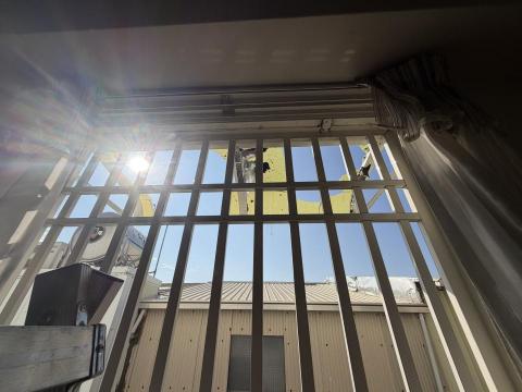 開鑫鐵工廠 - 施工前（損壞pc板換塑鋁板）