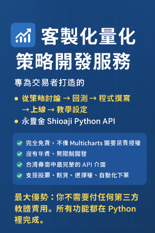 簡企績 Chi Chi, Chien - 程式交易/策略回測 服務