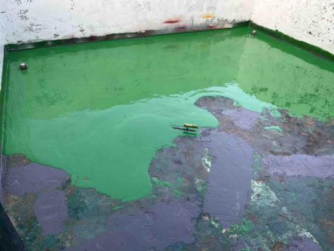 福赫防水工程行 - 龍井頂樓做PU防水施作中