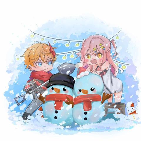 江易晴 - 雙人Q版(驚喜包+簡易背景)