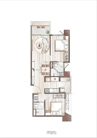 允藝設計工作室 - 彩色平面圖