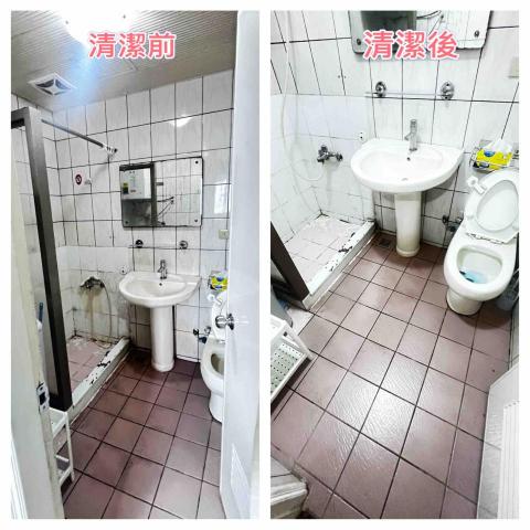 艾薇 - 退租清潔～浴室牆壁、地板、天花板嚴重黑垢、發霉&hellip;，清潔後潔白乾淨明亮了✨
