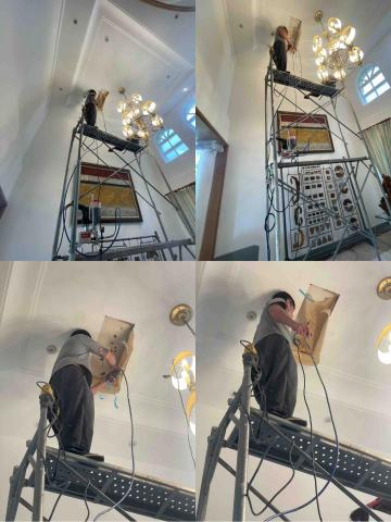 皇錦有限公司 - 七堵麗景天下社區，天花板高壓灌注