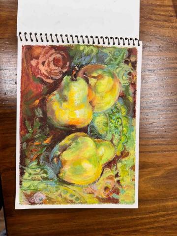 呂岷熙 - 成人學生團課粉彩油畫棒作品120分鐘