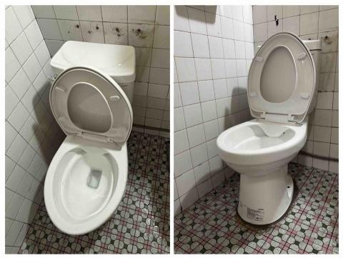 阿榮師父水電工程 - 12/20 下午的施作 凱撒一段式沖水馬桶
         濕式安裝完工照