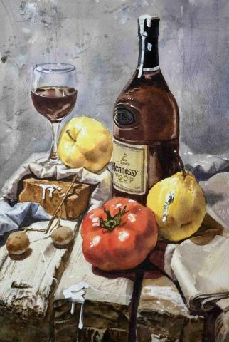 周鑫辰 - 水彩靜物示範