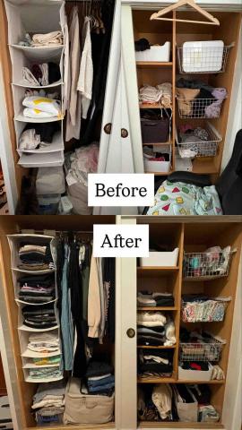 整理收納&middot;Chloe - -整理後，客戶一打開他的衣櫃：「哇～」