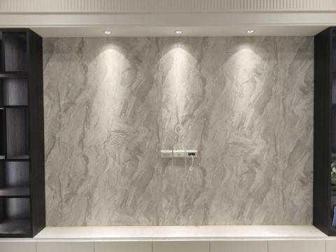楊琪廷 - 電視牆仿大理石紋貼膜