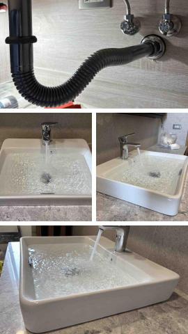 阿榮師父水電工程 - 12/23 安裝科勒台上盆和龍頭
         先固定 待清潔後打速利康