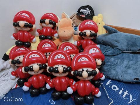 天瞳文化創意事業工作室/張家浩 - 客人訂購客製化氣球～瑪利歐