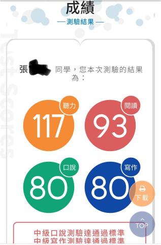 Albert Huang  - 全民英檢中級通過 （聽力幾近滿分）升高三（2025/8/16）（複試2025/11/15）