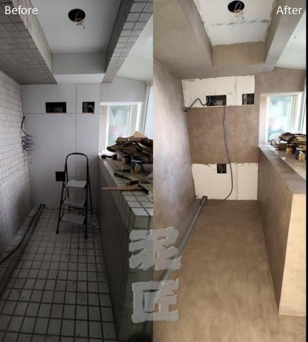 連于仁 - 中和百年好合陽台改為廚房.二丁掛直上暖色