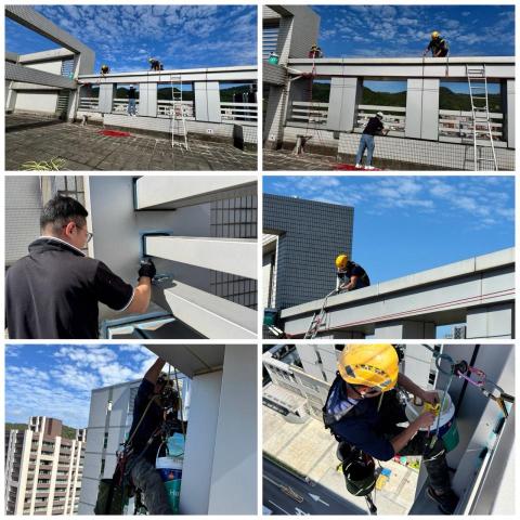 錩育有限公司 - 台北市內湖區太陽科技廣場-鋁板矽膠修繕工程