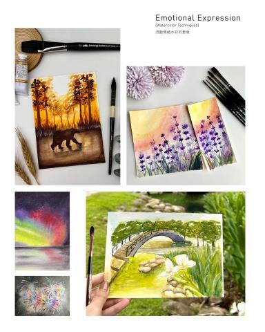 忙碌不迷路藝術工坊 - 流動情緒水彩的意象