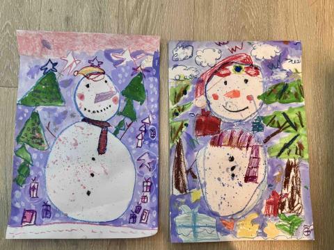 呂岷熙 - 幼兒園混齡壓克力蠟筆作品50分鐘