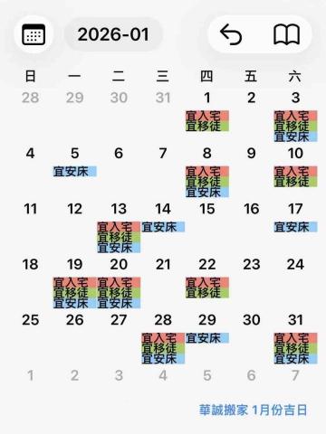 華誠精緻搬家-客服 - 1月份好日子✨歡迎來電華誠預約♪(&acute;&epsilon;｀ )